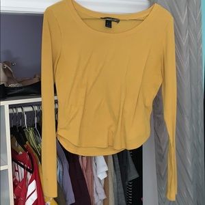 mustard yellow ribbed long sleeve 🤪💛